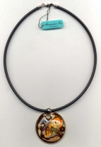 Kandinsky In the Black Circle Pendant and Cord Necklace